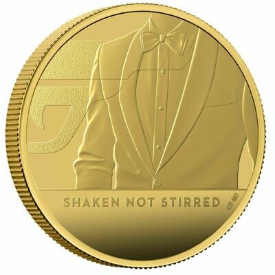 2020 James Bond 007 Shaken not Stirred £100 Gold Proof 1oz Coin Box Coa