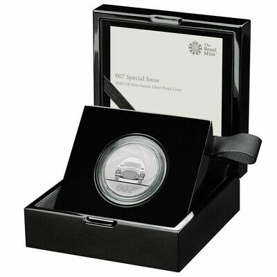2020 James Bond 007 Special Issue £10 Silver Proof 5oz Coin Box Coa