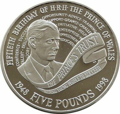 1998 Prince Charles of Wales £5 Proof Coin