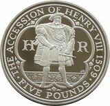 2009 King Henry VIII Accession £5 Proof Coin