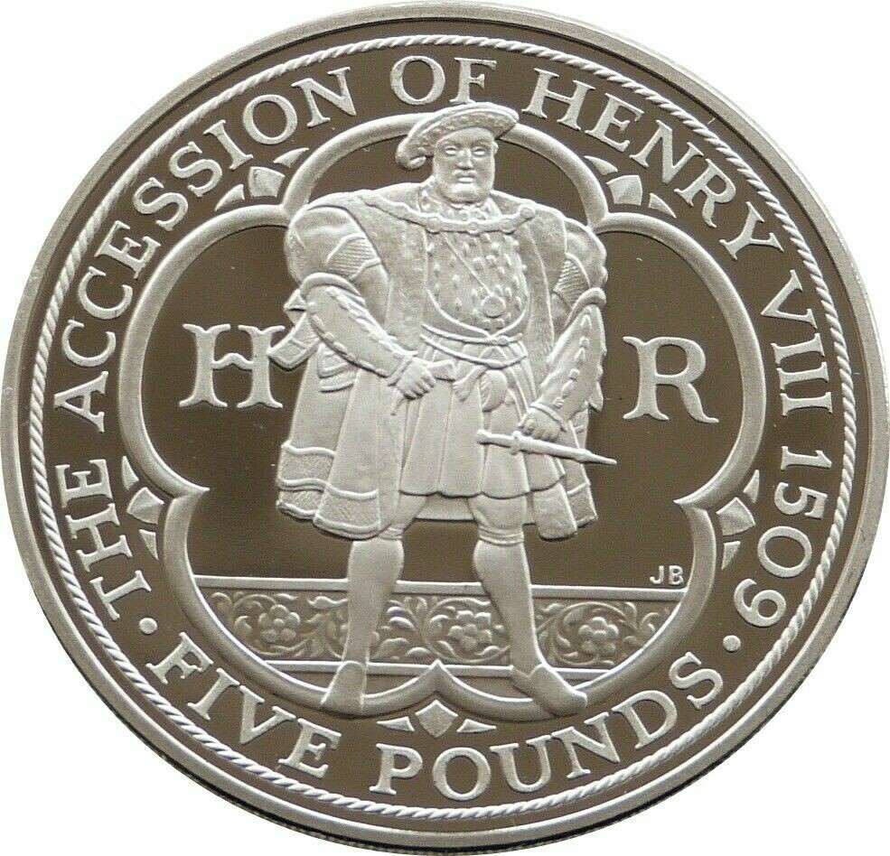 2009 King Henry VIII Accession £5 Proof Coin