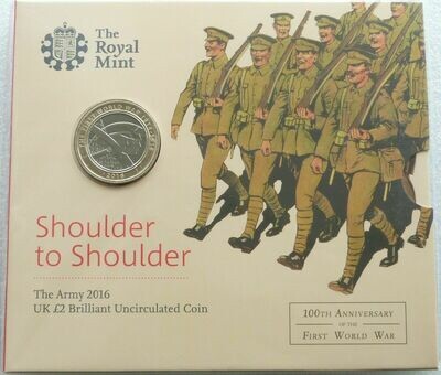 2016 First World War Army Pals Battalions £2 Brilliant Uncirculated Coin Pack Sealed
