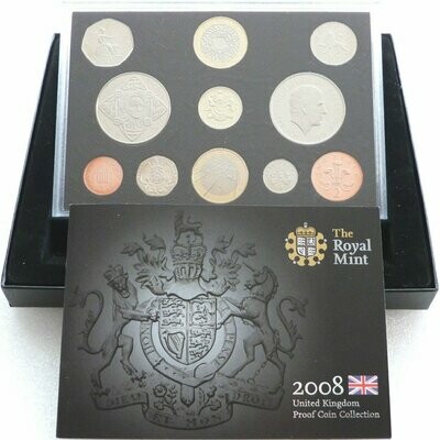 2008 Royal Mint Standard Proof 11 Coin Set Box Coa