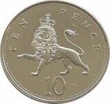 1990 Crowned Lion Passant 10p Brilliant Uncirculated Coin