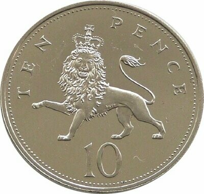 1992 Crowned Lion Passant 10p Brilliant Uncirculated Coin - Larger