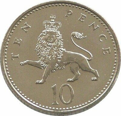 1993 Crowned Lion Passant 10p Brilliant Uncirculated Coin