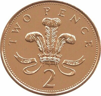 1982 Prince of Wales 2p Brilliant Uncirculated Coin