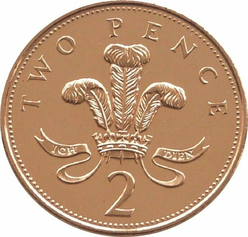 1993 Prince of Wales 2p Brilliant Uncirculated Coin