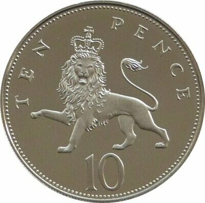 1992 Crowned Lion Passant 10p Proof Coin - Larger