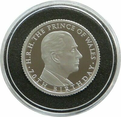 2018 Prince Charles of Wales £25 Platinum Proof 1/4oz Coin Box Coa
