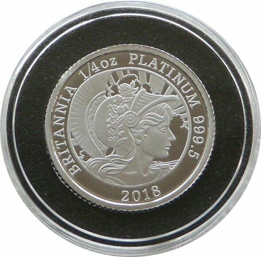 2018 Britannia £25 Platinum Proof 1/4oz Coin Box Coa