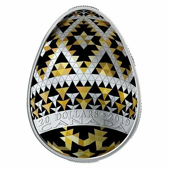 2019 Canada Ukrainian Pysanka Egg $20 Silver Proof 1oz Coin Box Coa