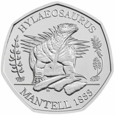 2020 Dinosauria Hylaeosaurus 50p Brilliant Uncirculated Coin