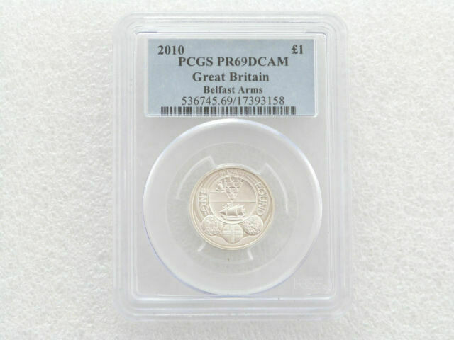 2010 Capital Cities of the UK Belfast £1 Silver Proof Coin PCGS PR69 DCAM