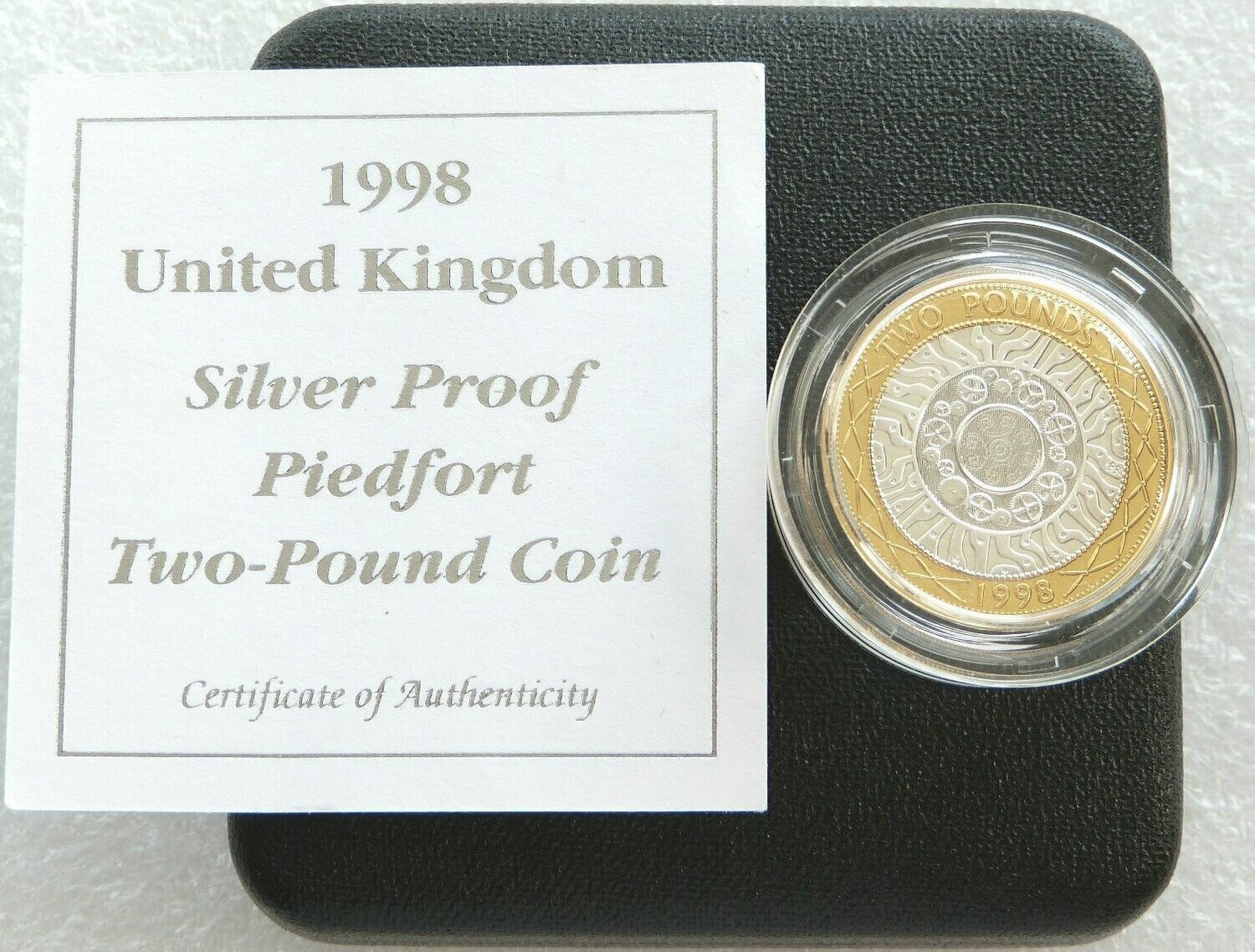 1998 Shoulders of Giants Piedfort £2 Silver Proof Coin Box Coa
