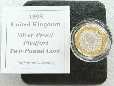 1998 Shoulders of Giants Piedfort £2 Silver Proof Coin Box Coa