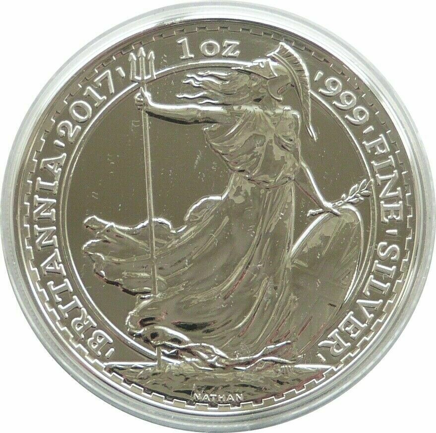 2017 Britannia £2 Silver 1oz Coin - Plain Smooth Fields