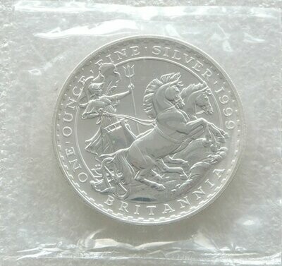 1999 Britannia £2 Silver Bullion 1oz Coin Mint Sealed