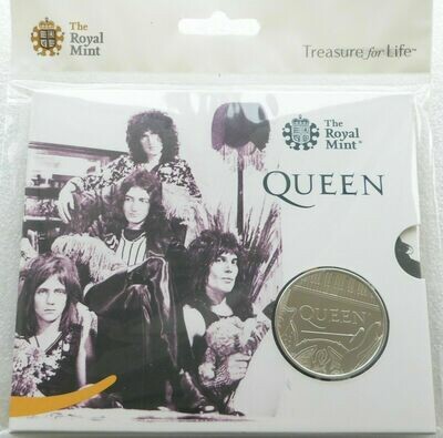 2020-I Music Legends Queen £5 Brilliant Uncirculated Coin Pack Sealed