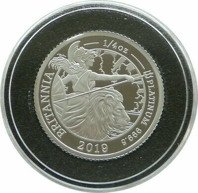 2019 Britannia £25 Platinum Proof 1/4oz Coin Box Coa - Mintage 168