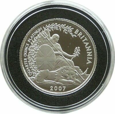 2007 Britannia £25 Platinum Proof 1/4oz Coin Box Coa