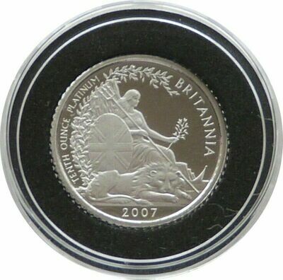 2007 Britannia £10 Platinum Proof 1/10oz Coin Box Coa