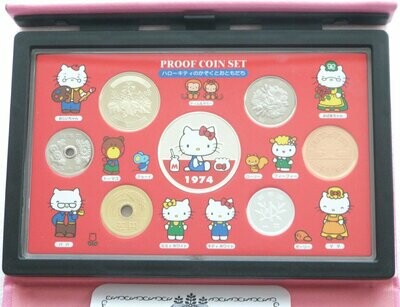 2004 Japan Hello Kitty 30th Anniversary Proof 7 Coin Set Box Coa