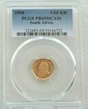 1994 South Africa Tenth Krugerrand Gold Proof 1/10oz Coin PCGS PR69 DCAM