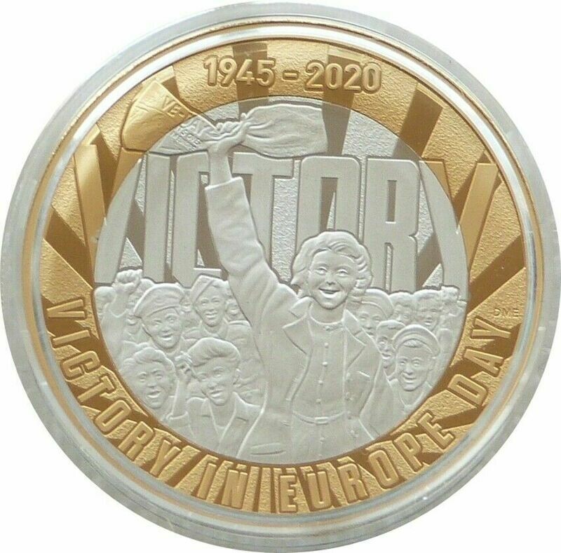 2020 VE-Day Piedfort £2 Silver Proof Coin Box Coa