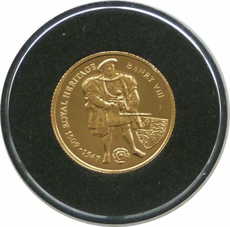 1997 Falkland Islands King Henry VIII £2 Two Pound Gold Proof 1/25oz Coin