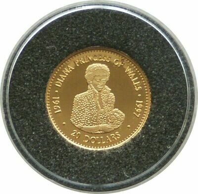 1997 Tuvalu Lady Diana $20 Gold Proof 1/25oz Coin