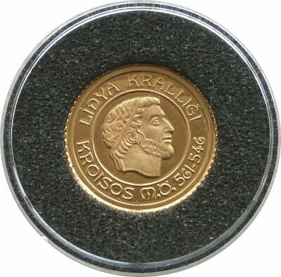 1997 Turkey Kroesus 1,000,000 Lira Gold Proof 1/25oz Coin