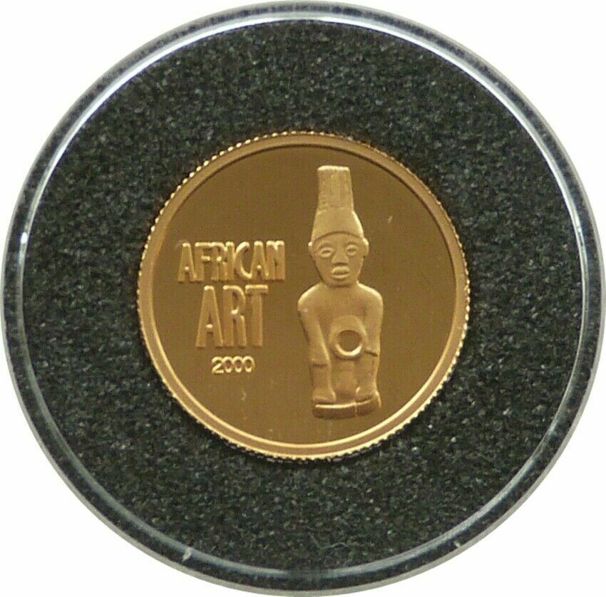 2000 Congo African Arts 20 Francs Gold Proof 1/25oz Coin