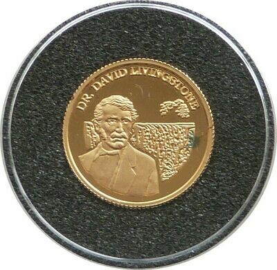 1999 Zambia Dr David Livingstone 500 Kwacha Gold Proof 1/25oz Coin