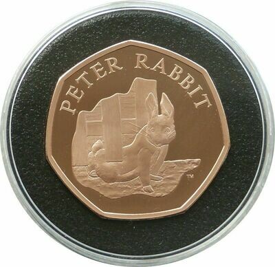 2020 Peter Rabbit 50p Gold Proof Coin Box Coa
