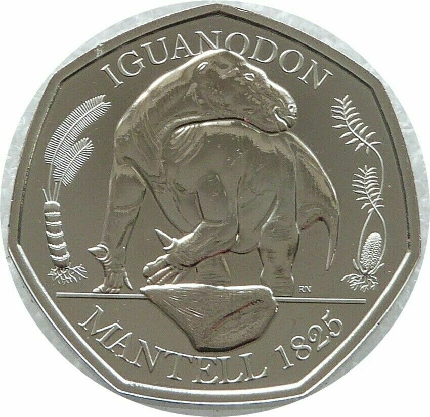 2020 Dinosauria Iguanodon 50p Brilliant Uncirculated Coin