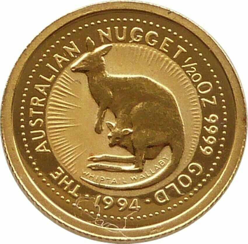 1994 Australia Kangaroo $5 Gold 1/20oz Coin
