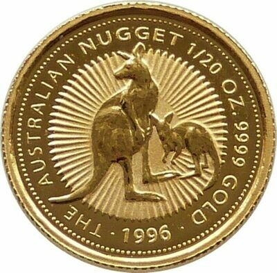 1996 Australia Kangaroo $5 Gold 1/20oz Coin