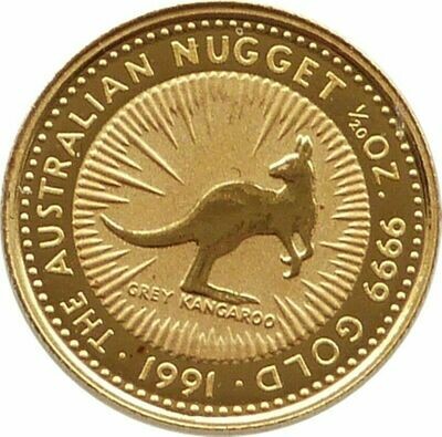 1991 Australia Kangaroo $5 Gold 1/20oz Coin