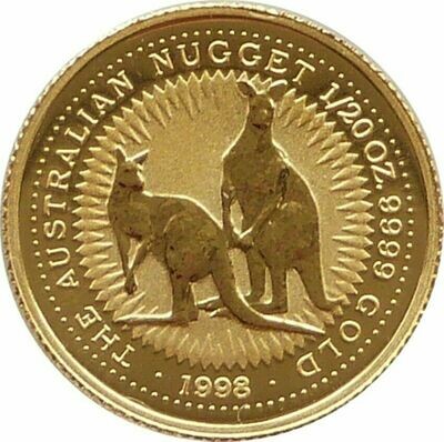 1998 Australia Kangaroo $5 Gold 1/20oz Coin