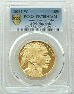 2011-W American Buffalo $50 Gold Proof 1oz Coin PCGS PR70 DCAM