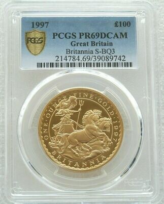 1997 Britannia £100 Gold Proof 1oz Coin PCGS PR69 DCAM