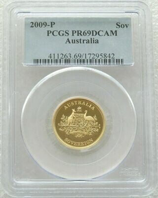 2009-P Australia Perth Mint $25 Full Sovereign Gold Proof Coin PCGS PR69 DCAM