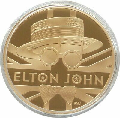 2020 Music Legends Elton John £100 Gold Proof 1oz Coin Box Coa