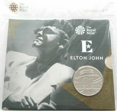 2020-IIII Music Legends Elton John The Very Best £5 Brilliant Uncirculated Coin Pack Sealed