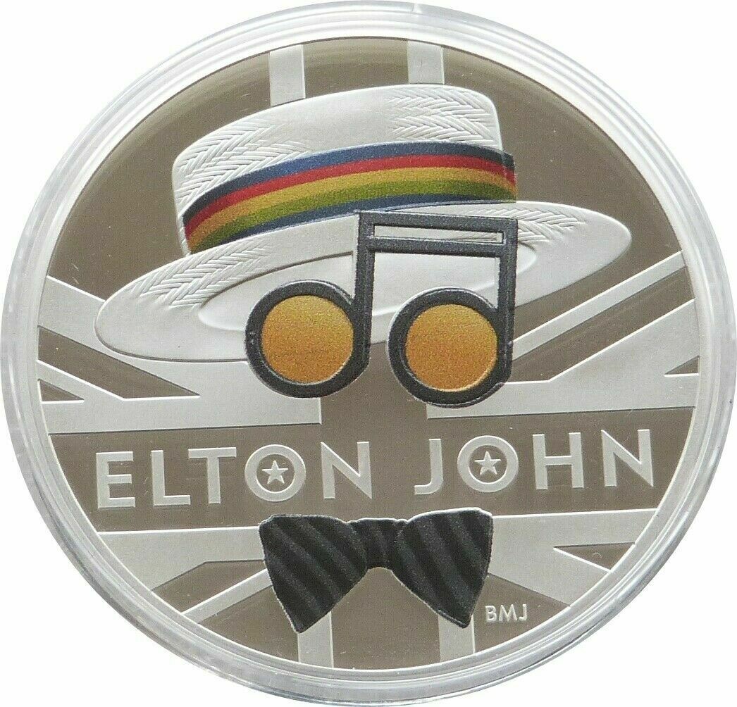 2020 Music Legends Elton John £2 Silver Proof 1oz Coin Box Coa