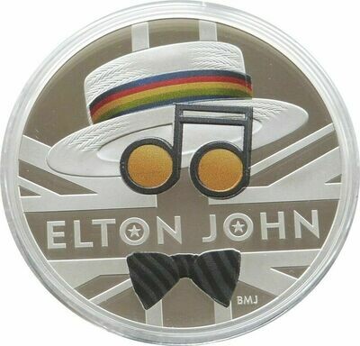 2020 Music Legends Elton John £2 Silver Proof 1oz Coin Box Coa