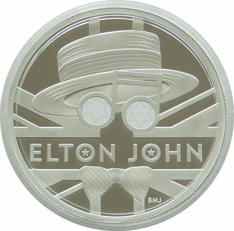 2020 Music Legends Elton John £5 Silver Proof 2oz Coin Box Coa