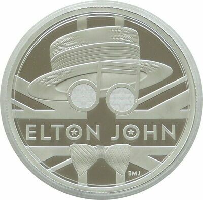 2020 Music Legends Elton John £5 Silver Proof 2oz Coin Box Coa