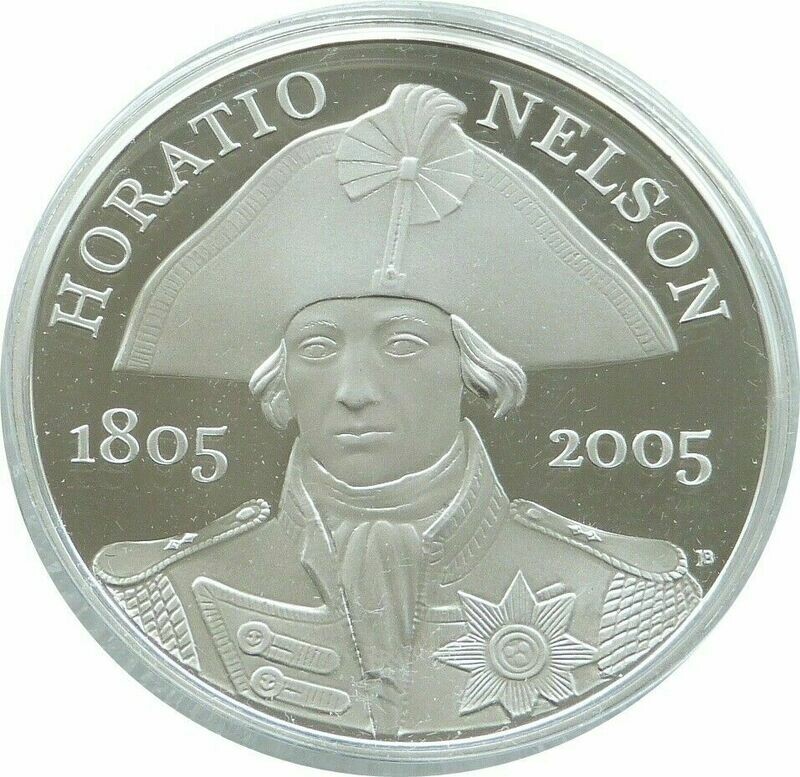 2005 Horatio Nelson Piedfort £5 Silver Proof Coin